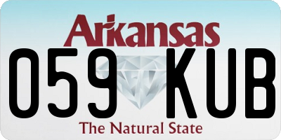 AR license plate 059KUB