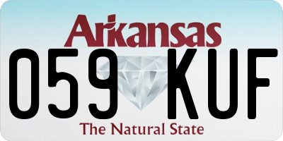 AR license plate 059KUF