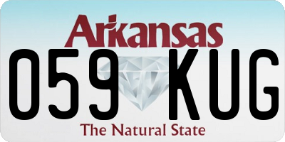 AR license plate 059KUG