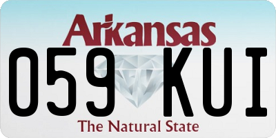 AR license plate 059KUI