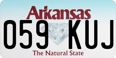 AR license plate 059KUJ