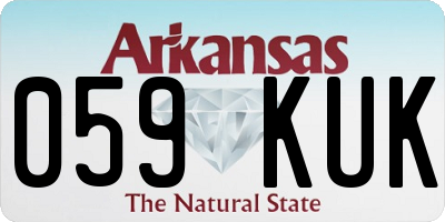 AR license plate 059KUK