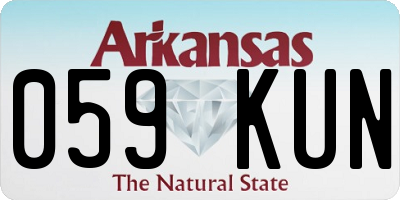 AR license plate 059KUN