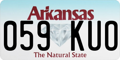 AR license plate 059KUO