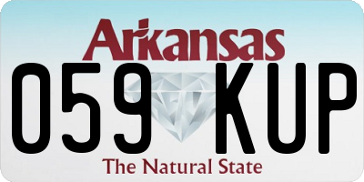 AR license plate 059KUP