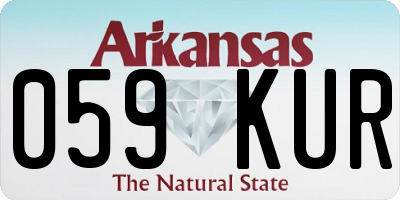 AR license plate 059KUR
