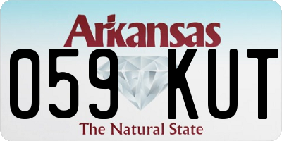 AR license plate 059KUT
