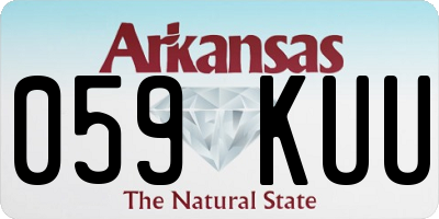 AR license plate 059KUU