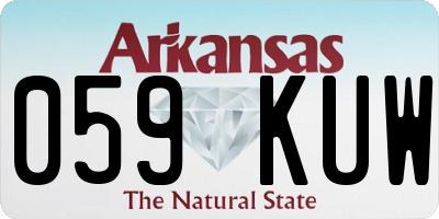 AR license plate 059KUW