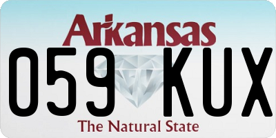AR license plate 059KUX