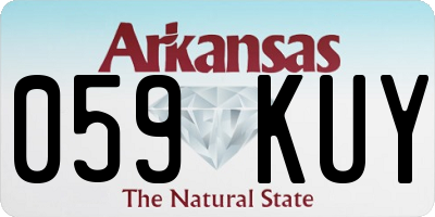 AR license plate 059KUY