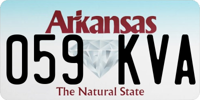 AR license plate 059KVA