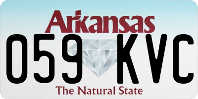 AR license plate 059KVC