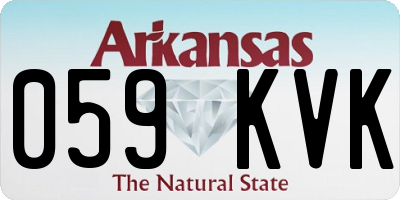 AR license plate 059KVK