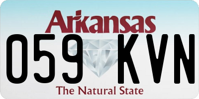 AR license plate 059KVN