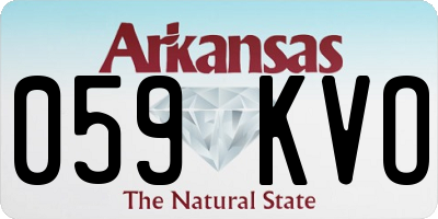 AR license plate 059KVO