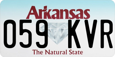 AR license plate 059KVR