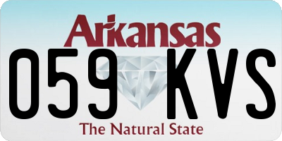 AR license plate 059KVS