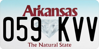 AR license plate 059KVV