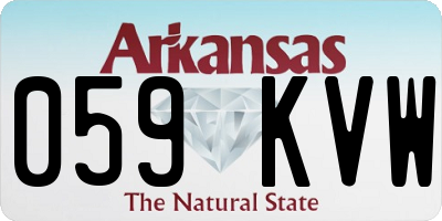 AR license plate 059KVW