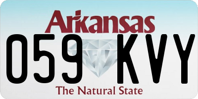 AR license plate 059KVY