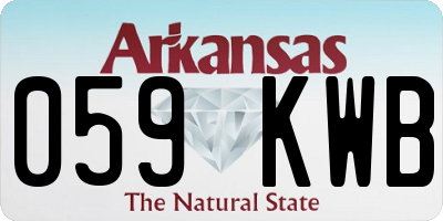 AR license plate 059KWB