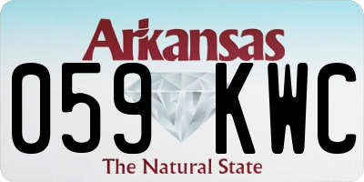 AR license plate 059KWC