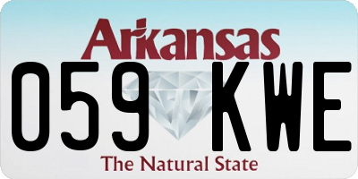 AR license plate 059KWE