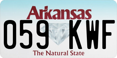 AR license plate 059KWF