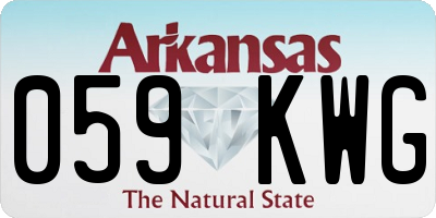 AR license plate 059KWG