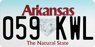 AR license plate 059KWL