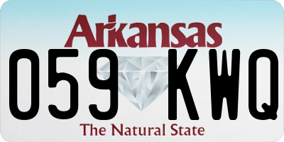 AR license plate 059KWQ