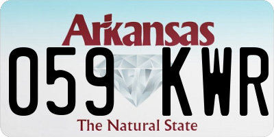 AR license plate 059KWR