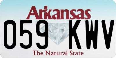 AR license plate 059KWV