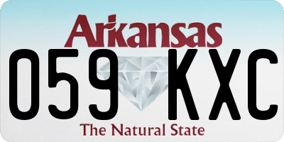 AR license plate 059KXC