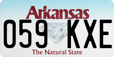 AR license plate 059KXE
