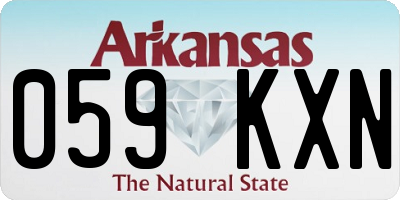 AR license plate 059KXN
