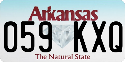AR license plate 059KXQ