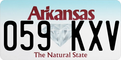 AR license plate 059KXV