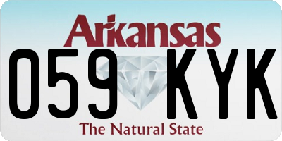 AR license plate 059KYK