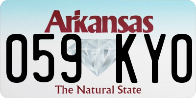 AR license plate 059KYO