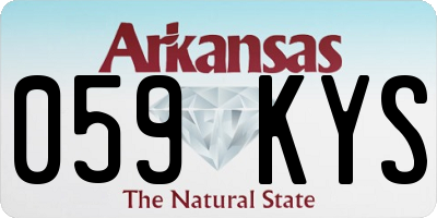 AR license plate 059KYS