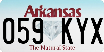 AR license plate 059KYX