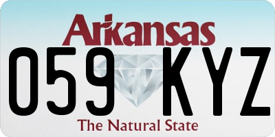 AR license plate 059KYZ