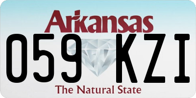 AR license plate 059KZI