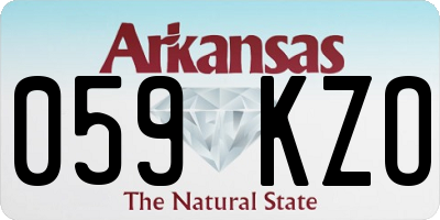 AR license plate 059KZO