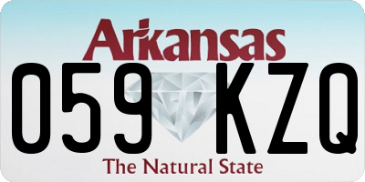 AR license plate 059KZQ