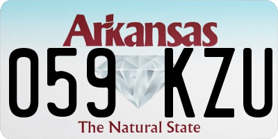 AR license plate 059KZU