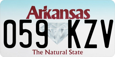 AR license plate 059KZV