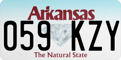 AR license plate 059KZY